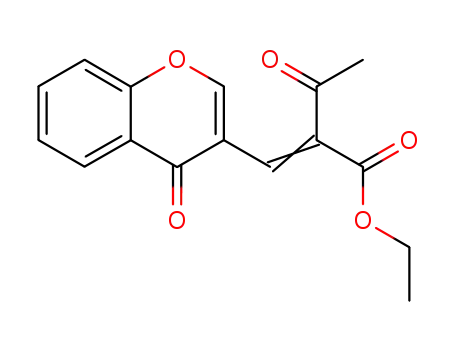 Butanoic acid, 3-oxo-2-[(4-oxo-4H-1-benzopyran-3-yl)methylene]-, ethyl
ester