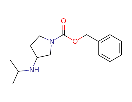 Molecular Structure of 1354010-99-3 ((R)-3-IsopropylaMino-pyrrolidine-1-carboxylic acid benzyl ester)