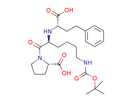 Molecular Structure of 811788-06-4 ((S)-1-[N<sub>2</sub>-(1-carboxy-3-phenylpropyl)-L-lysyl(boc)]-L-proline)