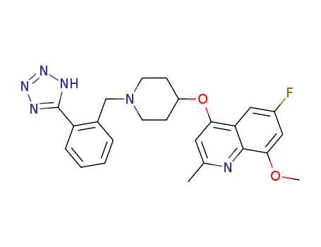 6-Fluoro-8-methoxy-2-methyl-4-{1-[2-(1H-tetrazol-5-yl)-benzyl]-piperidin-4-yloxy}-quinoline
