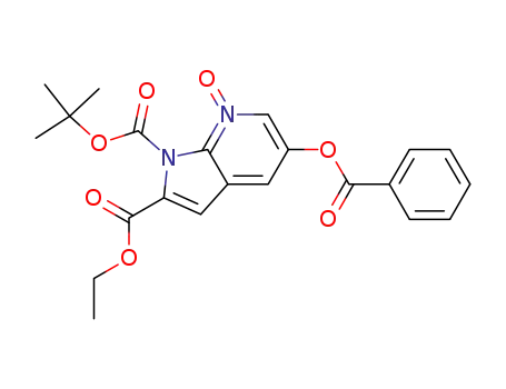Molecular Structure of 823217-59-0 (1H-Pyrrolo[2,3-b]pyridine-1,2-dicarboxylic acid, 5-(benzoyloxy)-, 1-(1,1-dimethylethyl) 2-ethyl ester, 7-oxide)