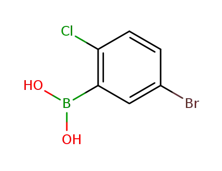 Molecular Structure of 774608-50-3 (5-Bromo-2-chlorophenylboronic acid)