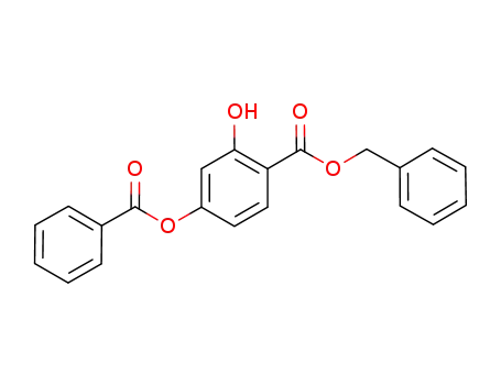 Molecular Structure of 111988-90-0 (Benzoic acid, 4-(benzoyloxy)-2-hydroxy-, phenylmethyl ester)