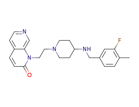 1-(2-(4-((3-fluoro-4-methylbenzyl)amino)piperidin-1-yl)ethyl)-1,7-naphthyridin-2(1H)-one