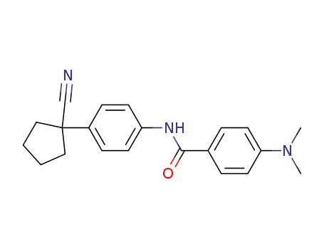 Molecular Structure of 1067189-46-1 (N-[4-(1-cyano-cyclopentyl)-phenyl]-4-dimethylamino-benzamide)