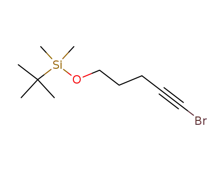 Molecular Structure of 474022-55-4 (Silane, [(5-bromo-4-pentynyl)oxy](1,1-dimethylethyl)dimethyl-)