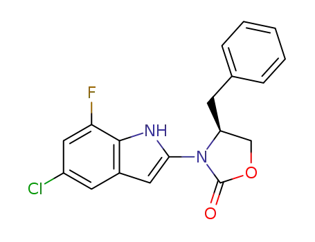 (S)-4-benzyl-3-(5-chloro-7-fluoro-1H-indol-2-yl)oxazolidin-2-one
