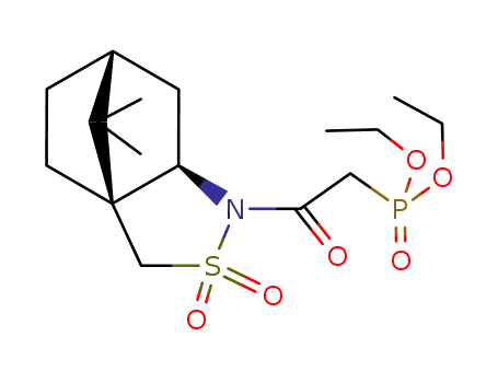 Molecular Structure of 120297-92-9 (diethyl 2-oxo-2-((1S,2R)-N-camphor-10,2-sultam)-ethylphosphonate)