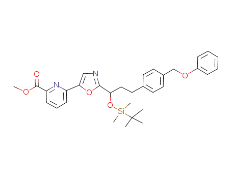 methyl 6-(2-(1-(tert-butyldimethylsilyloxy)-3-(4-(phenoxymethyl)phenyl)propyl)oxazol-5-yl)pyridine-2-carboxylate