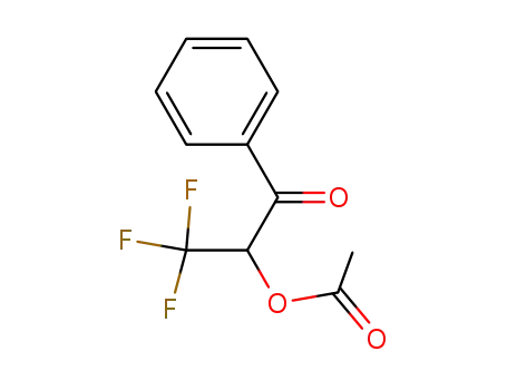 Molecular Structure of 502765-76-6 (1-Propanone, 2-(acetyloxy)-3,3,3-trifluoro-1-phenyl-)