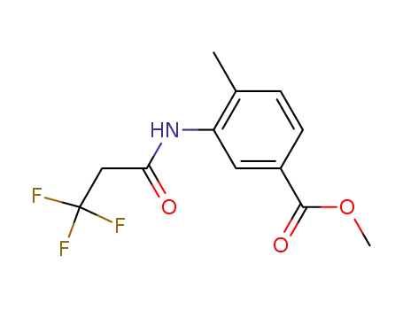 Molecular Structure of 1071928-00-1 (methyl 3-((3,3,3-trifluoropropionyl)amino)-4-methyl-benzoate)