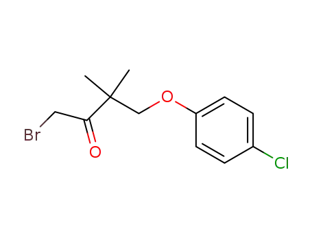 Molecular Structure of 80783-24-0 (2-Butanone, 1-bromo-4-(4-chlorophenoxy)-3,3-dimethyl-)