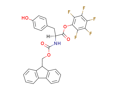 Molecular Structure of 105751-14-2 (L-Tyrosine, N-[(9H-fluoren-9-ylmethoxy)carbonyl]-, pentafluorophenyl
ester)