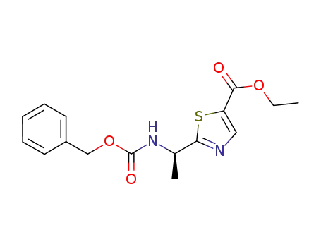 Molecular Structure of 893444-26-3 ((R)-ethyl 2-(1-(benzyloxycarbonyl)ethyl)thiazole-5-carboxylate)