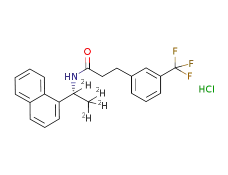 (R)-N-(1-(naphthalen-1-yl)-1,2,2,2-d4-ethyl)-3-(3-(trifluoromethyl)phenyl)propanamide hydrochloride