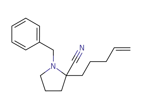 1-benzyl-2-(pent-4-enyl)pyrrolidine-2-carbonitrile
