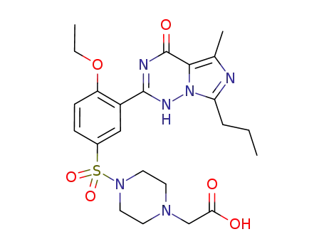 2-(4-(4-ethoxy-3-(5-methyl-4-oxo-7-propyl-1,4-dihydroimidazo[1,5-f][1,2,4]triazin-2-yl)phenylsulfonyl)piperazin-1-yl)acetic acid