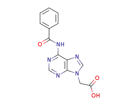 Molecular Structure of 171486-04-7 (9H-Purine-9-acetic acid, 6-(benzoylamino)-)
