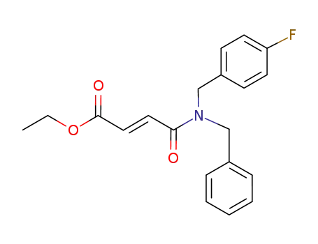 Molecular Structure of 1027101-48-9 (trans-3-(benzyl-4-fluorobenzyl)carbamoylpropenoic acid ethyl ester)