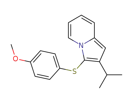 2-isopropyl 3-p-methoxyphenylthio indolizine