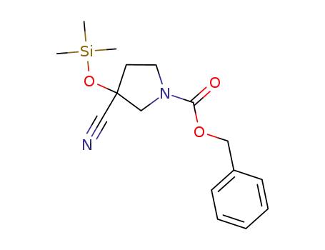 3-cyano-3-trimethylsilanyloxy-pyrrolidine-1-carboxylic acid benzyl ester