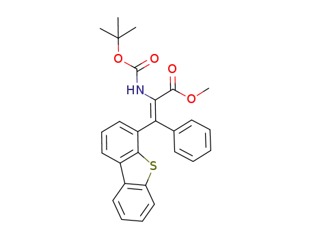 Molecular Structure of 1037600-87-5 ((Z)-N-(tert-butoxycarbonyl)-β-(dibenzothien-4-yl)dehydrophenylalanine methyl ester)