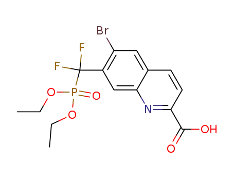 6-bromo-7-[(diethoxyphosphoryl)(difluoro)methyl]quinoline-2-carboxylic acid