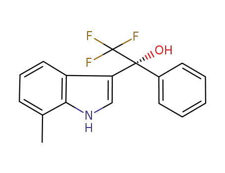 Molecular Structure of 1160936-85-5 ((R)-2,2,2-trifluoro-1-(7-methyl-1H-indol-3-yl)-1-phenylethanol)