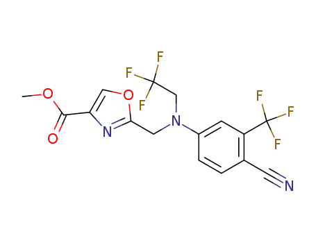 methyl 2-{[[4-cyano-3-(trifluoromethyl)phenyl](2,2,2-trifluoroethyl)amino]methyl}-1,3-oxazole-4-carboxylate