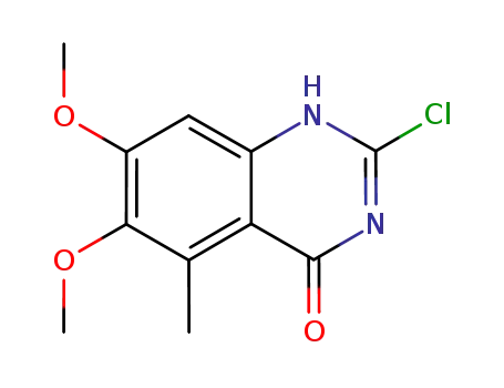 Molecular Structure of 827605-45-8 (4(3H)-Quinazolinone, 2-chloro-6,7-dimethoxy-5-methyl-)