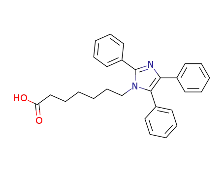Molecular Structure of 142217-13-8 (1H-Imidazole-1-heptanoic acid, 2,4,5-triphenyl-)
