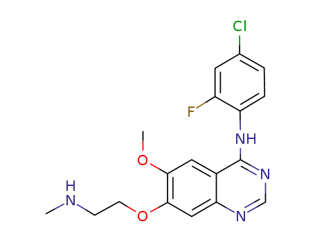 4-(4-chloro-2-fluoroanilino)-6-methoxy-7-(2-methylaminoethoxy)quinazoline