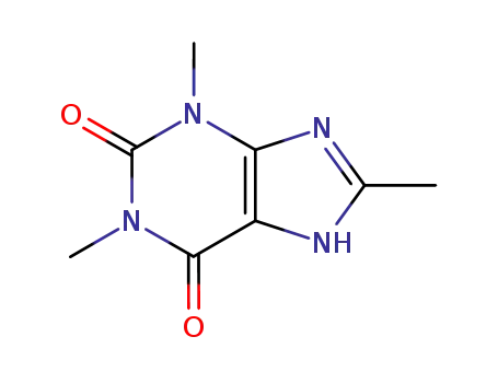 Molecular Structure of 830-65-9 (1H-Purine-2,6-dione, 3,9-dihydro-1,3,8-trimethyl-)