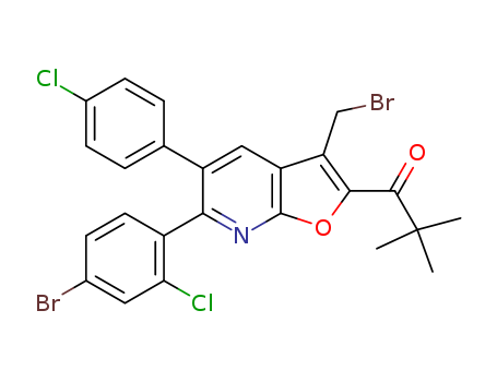 1-(6-(4-broMo-2-chlorophenyl)-3-(broMoMethyl)-5-(4-chlorophenyl)furo[2,3-b]pyridin-2-yl)-2,2-diMethylpropan-1-one