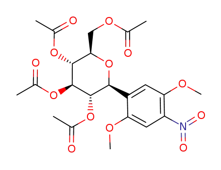 2-(2,3,4,6-tetra-O-acetyl-β-D-glucopyranosyl)-1,4-dimethoxy-5-nitrobenzene
