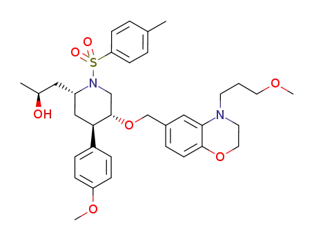 (S)-1-[(2R,4R,5R)-4-(4-methoxy-phenyl)-5-[4-(3-methoxy-propyl)-3,4-dihydro-2H-benzo[1,4]oxazin-6-ylmethoxy]-1-(toluene-4-sulfonyl)-piperidin-2-yl]-propan-2-ol