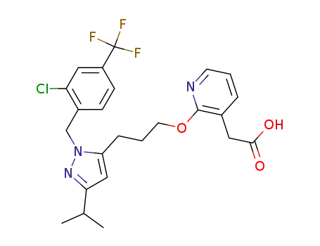 [2-(3-{1-[2-chloro-4-(trifluoromethyl)benzyl]-3-isopropyl-1H-pyrazol-5-yl}propoxy)pyridin-3-yl]acetic acid