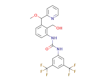 N-[3,5-bis(trifluoromethyl)phenyl]-N'-{2-(hydroxymethyl)-3-[1-methoxy-1-(2-pyridyl)methyl]phenyl}urea