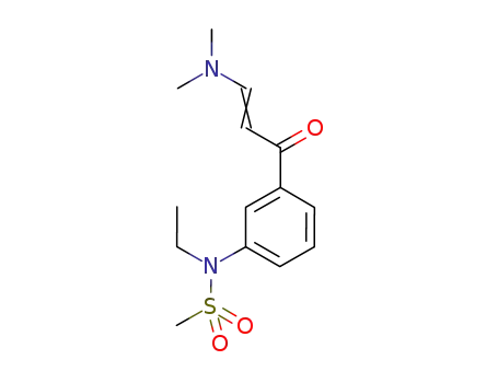 Molecular Structure of 844679-41-0 (Methanesulfonamide,
N-[3-[3-(dimethylamino)-1-oxo-2-propenyl]phenyl]-N-ethyl-)