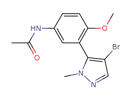 N-[3-(4-bromo-2-methyl-2H-pyrazol-3-yl)-4-methoxyphenyl]-acetamide