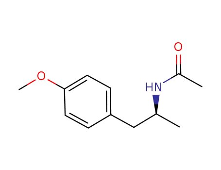 Molecular Structure of 67346-58-1 (Acetamide, N-[(1S)-2-(4-methoxyphenyl)-1-methylethyl]-)