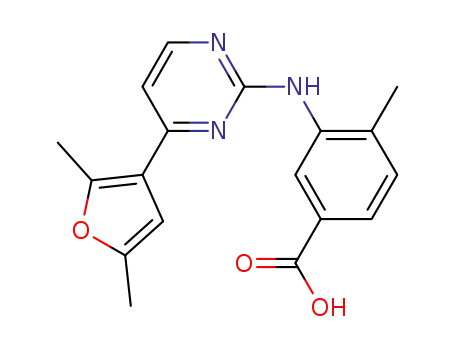 4-methyl-3-[[4-(2,5-dimethyl-3-furanyl)-2-pyrimidinyl]amino]benzoic acid