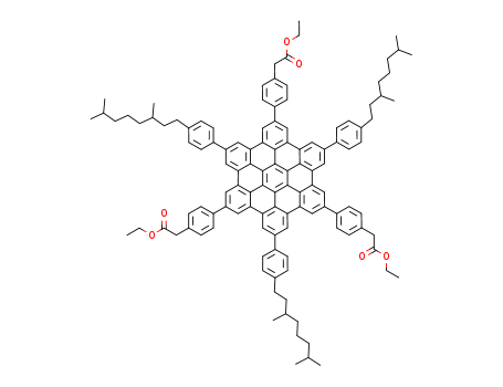 2,8,14-Tris[4-(3,7-dimethyloctyl)phenyl]-5,11,17-tris(4’ethylacetatephenyl)-hexa-peri-hexabenzocoronene