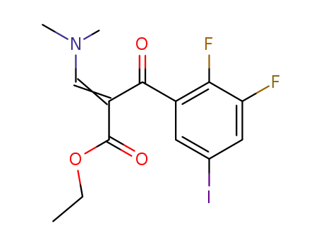 Molecular Structure of 887124-65-4 (ethyl 3-(dimethylamino)-2-(2,3-difluoro-5-iodobenzoyl)-2-propenoate)