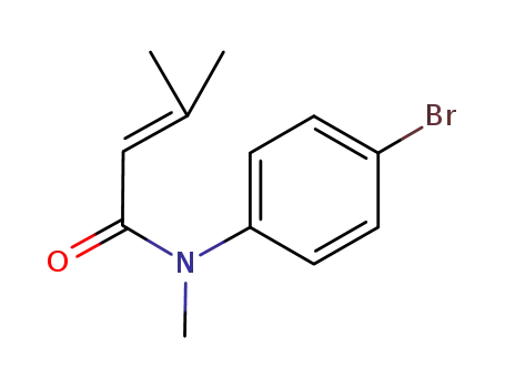 Molecular Structure of 345964-72-9 (N-(4-bromophenyl)-N-methyl-3-methyl-2-butenamide)