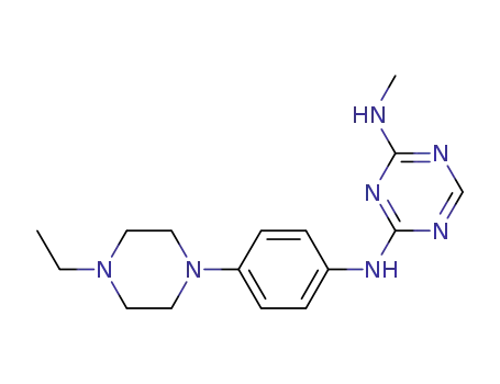 1,3,5-Triazine-2,4-diamine,
N-[4-(4-ethyl-1-piperazinyl)phenyl]-N'-methyl-