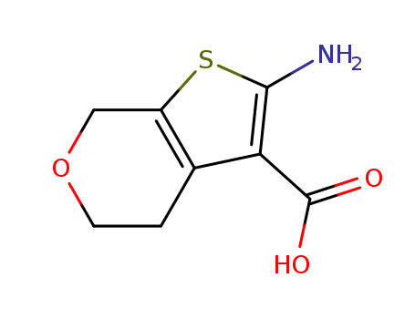 Molecular Structure of 923010-75-7 (5H-thieno[2,3-c]pyran-3-carboxylic acid, 2-amino-4,7-dihyd)