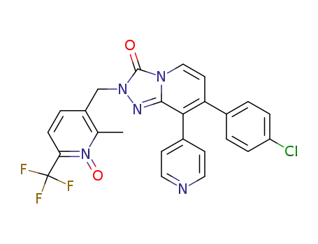 3-((7-(4-chlorophenyl)-3-oxo-8-(pyridin-4-yl)-[1,2,4]triazolo[4,3-a]pyridin-2(3H)-yl)methyl)-2-methyl-6-(trifluoromethyl)pyridine 1-oxide