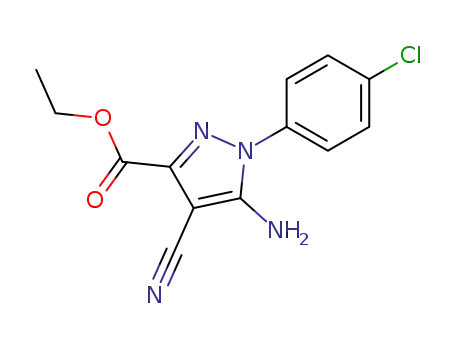 5-아미노-4-시아노-1-(4-클로로-페닐)-1H-피라졸-3-카르복실산 에틸 에스테르