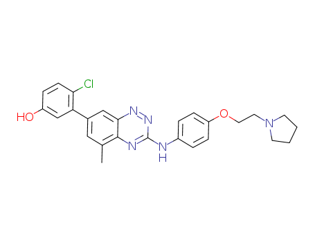 Phenol, 4-chloro-3-[5-Methyl-3-[[4-[2-(1-pyrrolidinyl)ethoxy]phenyl]aMino]-1,2,4-benzotriazin-7-yl]-